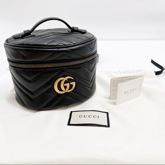 Gucci GG Marmont Mini Matelassé Black Leather Backpack New Authentic - Picture 5 of 16